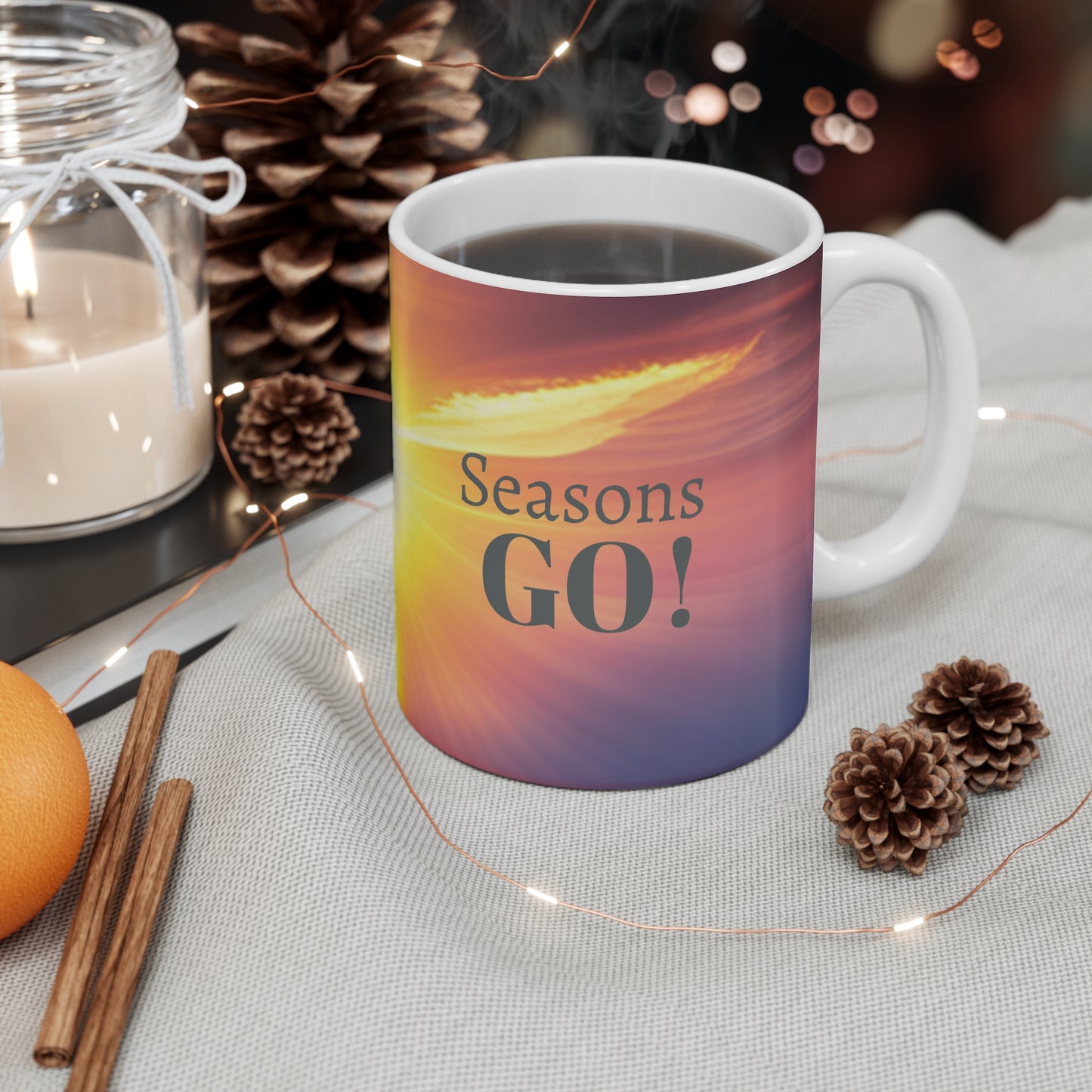 "Vibrant Seasons Come Seasons Go Inspirational Mug 11oz